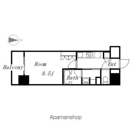 ＯＫＢアヴェニール菊井町[1K/29.89m2]の間取図