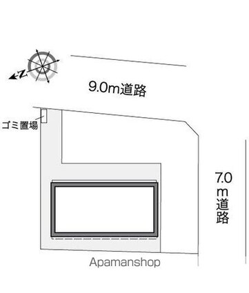 レオパレスダイヤパーク[1K/23.61m2]の配置図