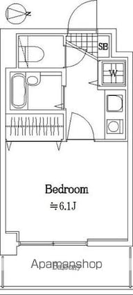 ロイヤルガーデン哲学堂[1K/19.95m2]の間取図