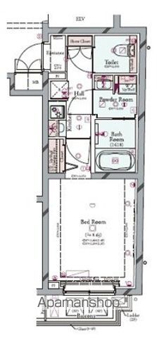 【中野区弥生町のマンションの間取り】