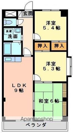 エトワール石手[3DK/63m2]の間取図