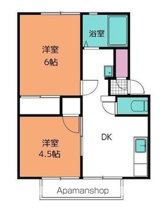 コーポラスさとう　Ｃ[2DK/38.57m2]の間取図