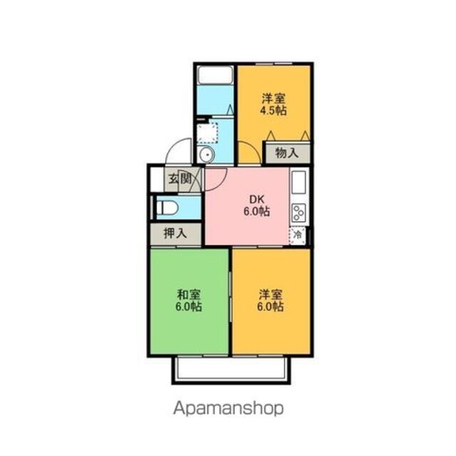 スプリングハイム　Ｂ[3DK/50.03m2]の間取図