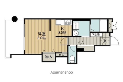 コンフォールパレスＭＧ[1K/31.7m2]の間取図