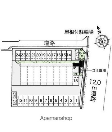 レオネクストオンリーワン華[1K/26.08m2]の配置図