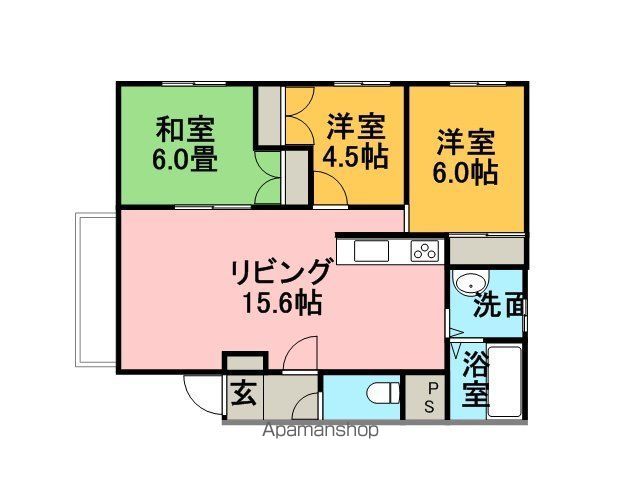 クレストコートAの間取り写真