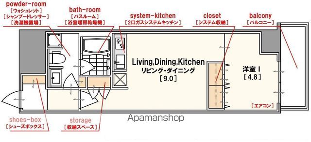 南堀江アパートメントシエロの間取り写真