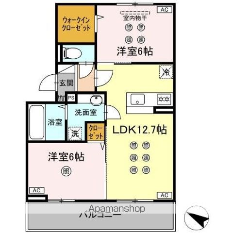 熊本市健軍線 健軍校前駅 徒歩5分 3階建 新築の間取り写真