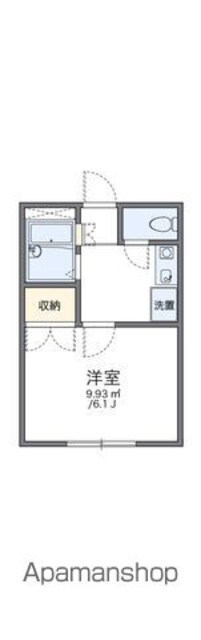 レオパレスＮＩＳＨＩＳＵＮＡ[1K/19.87m2]の間取図