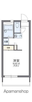 レオパレス玉幡[1K/20.28m2]の間取図