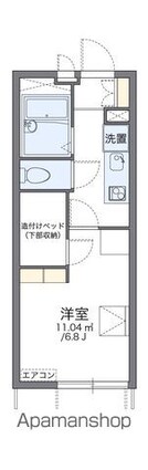 レオパレスＨＡＭＡＣＨＯ[1K/19.87m2]の間取図