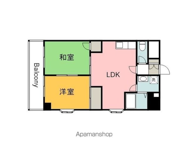 ローベンハイム永井[2DK/50.22m2]の間取図