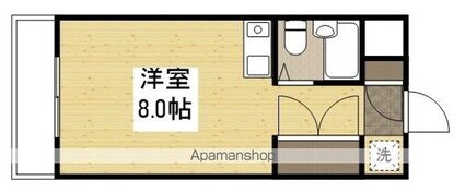 メルクマール宇品[1R/19.68m2]の間取図