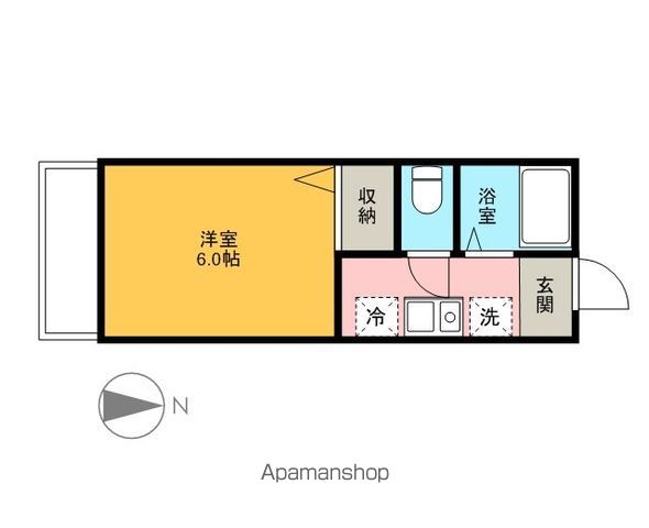 日野市旭が丘のアパートの間取り