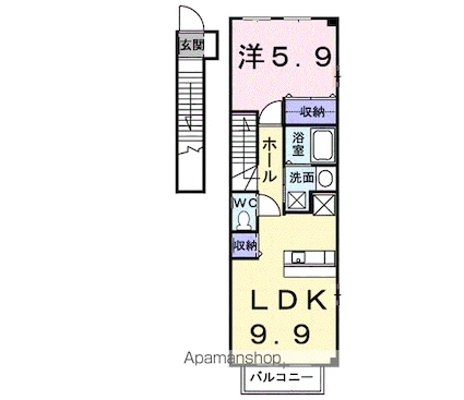 コーズィーコートＲ・ＳⅠ[1LDK/44.9m2]の間取図