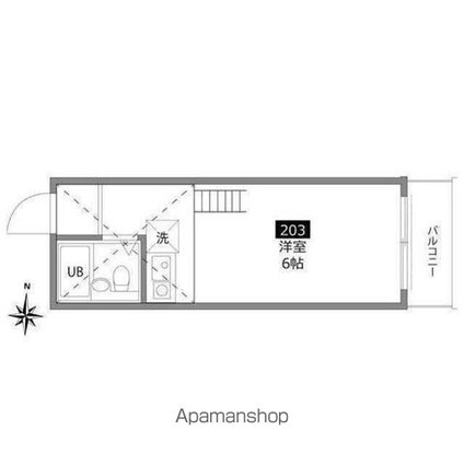 ライフピアエミリア[1R/14.06m2]の間取図