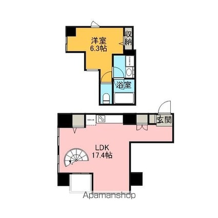 アーバンキューブ九段南[1LDK/56.66m2]の間取図