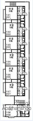 ヨシノ砂山Ⅱ[1K/26.91m2]の配置図