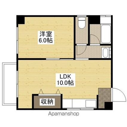 タケチヨビル[1LDK/35.16m2]の間取図