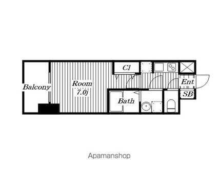ＳーＲＥＳＩＤＥＮＣＥ茶屋ヶ坂[1K/23.2m2]の間取図