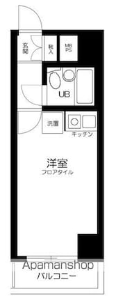 東京都中野区新井５丁目[1R/17.64m2]の間取図