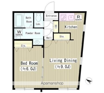 Ｂｒａｎｃｈｅ学芸大学Ⅲ[1LDK/41.82m2]の間取図