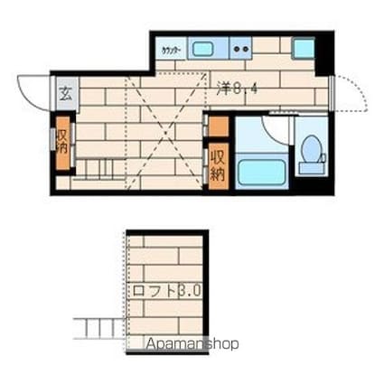 ＰＡＳＥＯ　ＥＡＳＴ[1R/20.89m2]の間取図