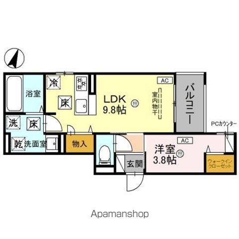 和歌山市秋月のアパートの間取り