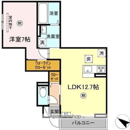 ＧＲＯＶＥ[1LDK/47.24m2]の間取図
