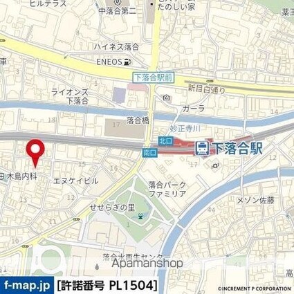 東京都新宿区上落合１丁目[1R/18.13m2]の配置図