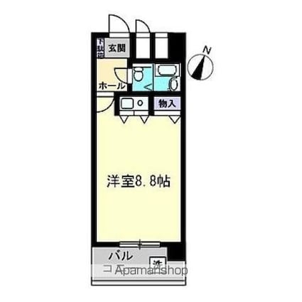 ａｍ’ｓ４観光町[1K/22.48m2]の間取図