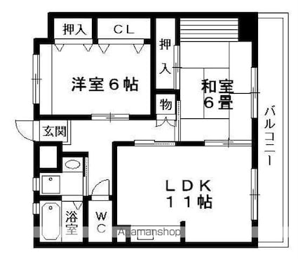 スイーヤー将[2LDK/64m2]の間取図