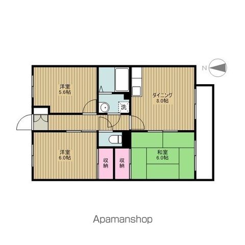 武蔵村山市大南のマンションの間取り