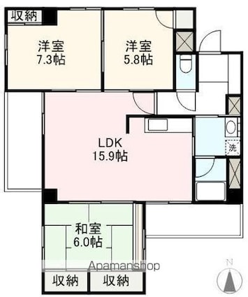 ナチュールプレイスⅠ（北）[3LDK/78.35m2]の間取図
