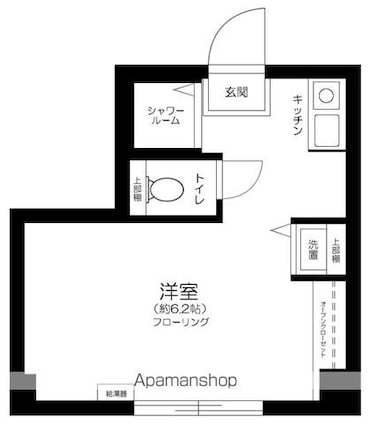 朝日ビル[1K/17m2]の間取図
