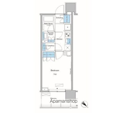 ルフォンプログレ滝野川[1K/25.6m2]の間取図