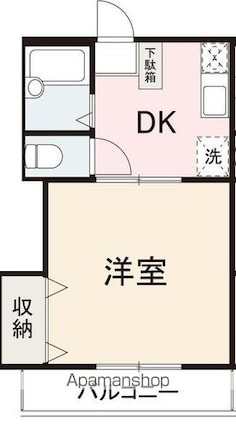 クレイドル武田[1DK/27m2]の間取図