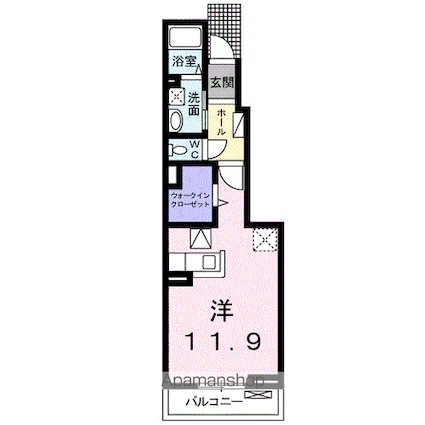 愛知県名古屋市北区東味鋺１丁目[1K/32.94m2]の間取図