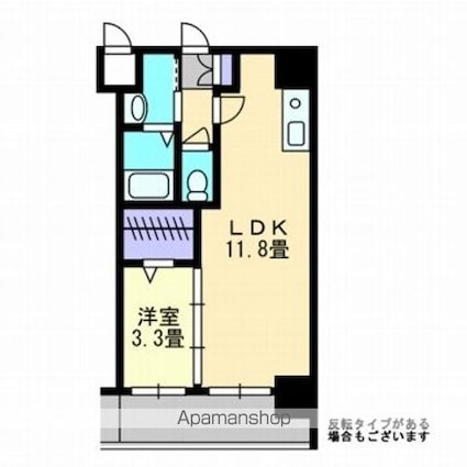 ＡＸｉＳ西桜町[1LDK/36m2]の間取図