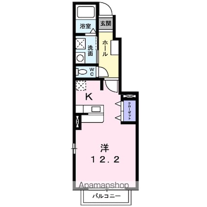ラフレシールはなみずき[1R/32.9m2]の間取図