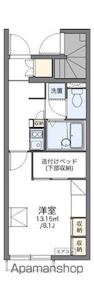レオパレスガーデンフォレスト[1K/23.61m2]の間取図