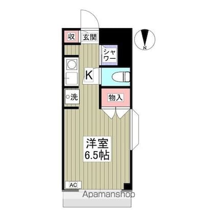 エスペランサ[1K/16.85m2]の間取図