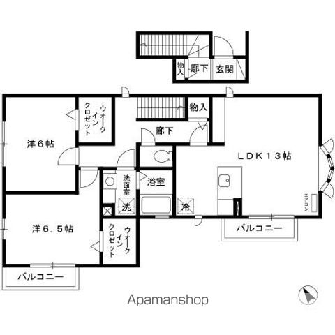 【府中市四谷のアパートの間取り】