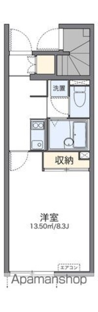 レオネクストサンハイツＤ[1K/25.06m2]の間取図