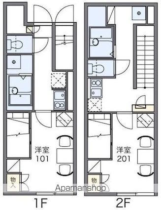 レオパレスひまわりⅡ[1K/27.53m2]の間取図