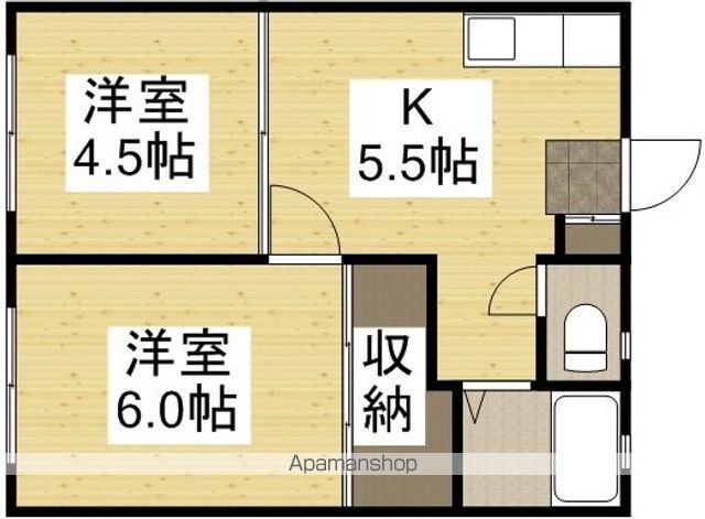 中庄サンプラザ Bの間取り写真