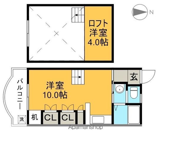 とさでん交通後免線 高須駅 徒歩3分 5階建 築39年の間取り写真