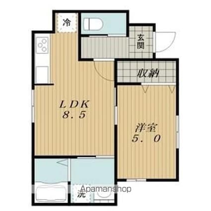 リーブルファイン正木南[1LDK/34.78m2]の間取図