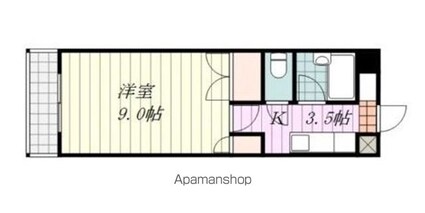 ベルメゾン古川Ⅱ[1K/27m2]の間取図