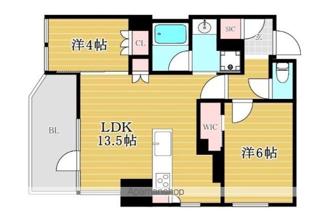 レーベン福岡天神ONE TOWERの間取り写真